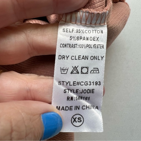 2/25 Buddy Love Jodie Henley Bodysuit Tank Style Small Ribbed body suit - Picture 5 of 5